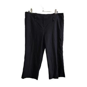 Soho Apparel LTD Black Mid Rise Cropped Dress Pants Women's Petite 10P 1032
